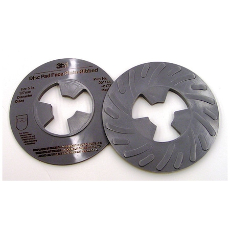 3M Disc Pad Ribbed Face Plate, 5 in D, PK10 81734