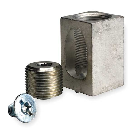 Square D Mechanical Lug, 600 kcmil Max, 1 Conductor, Tin-Plated Aluminum AL400LA