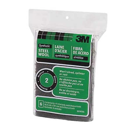3M Sanding Wool Pad, Medium, Black, PK18 70005078368