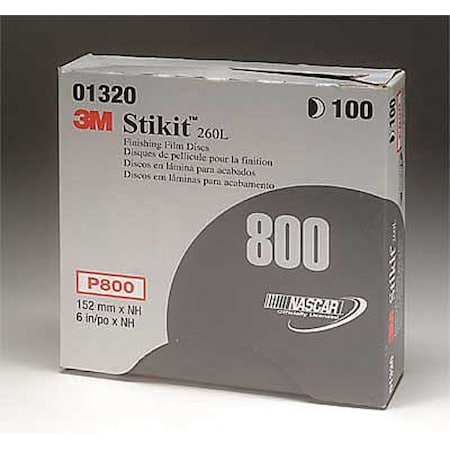3M PSA Sanding Disc, Poly, 6in, P800G, PK400 60010021073