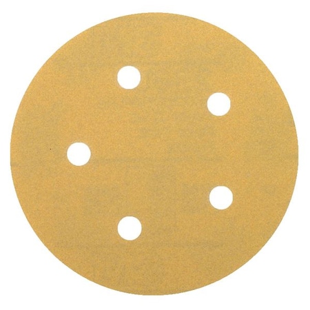 3M Hook-and-Loop Sanding Disc, 5" Dia, 5 Hole, Aluminum Oxide, P320 Grit, Open Coat Type, 216U 7000028340