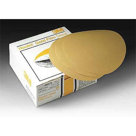 3M Hook-and-Loop Sanding Disc, 3 in Dia, No Hole, Aluminum