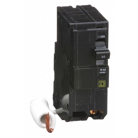 Square D Miniature Circuit Breaker, QO Series, 20A, 2 Pole, 120/240V AC, 10kA at 120V AC, B Curve QO220EPD