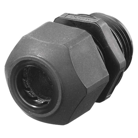 Hubbell Wiring Device-Kellems Cable Connector, 1 In, Straight, Black SEC100BA