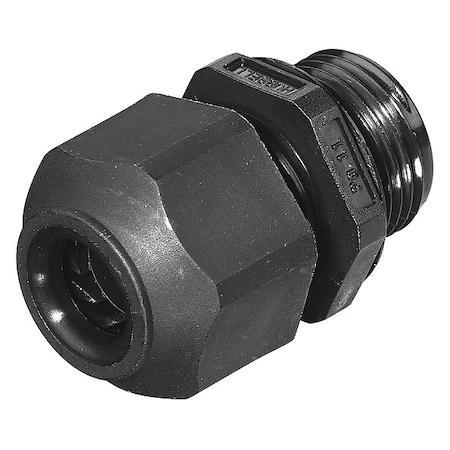 Hubbell Wiring Device-Kellems Cable Connector, PG11, Straight, Black SECP11BA