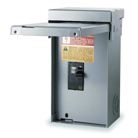 Square D Safety Switch, General Duty, 240 V, 2PST, Indoor/Outdoor, Steel QO2000NRB