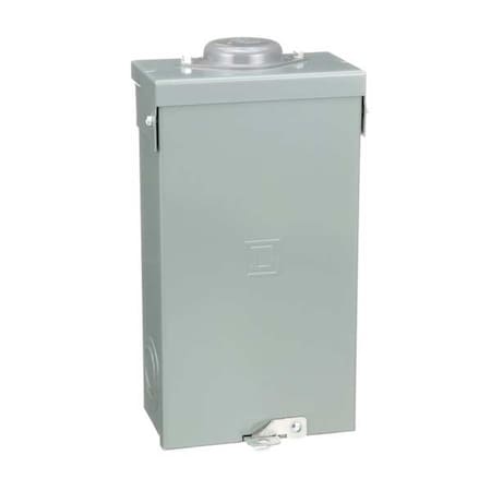 Square D Circuit Breaker Enclosure, 2 Spaces, 100 A, Surface Mount, Outdoor Use, NEMA 3R, Steel, Enamel, Gray QO2100BNRB