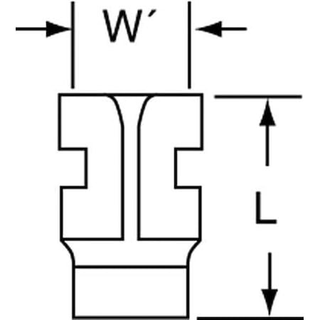 3M Female Flag Discon, Bare, 22-18AWG, PK1000 MU18-250DF/FLAGK
