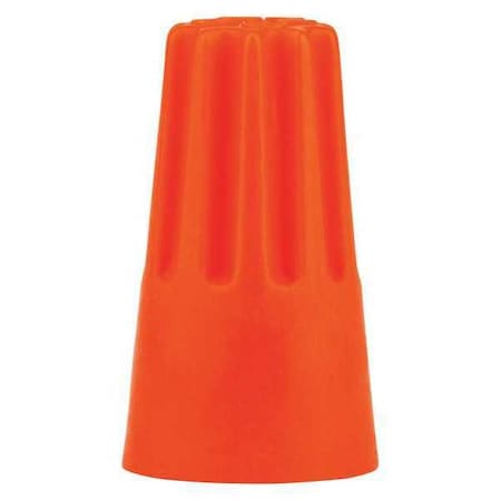 3M Twist-On Wire Connector, 14 AWG Max, Orange, Vinyl Insulation, 600 V, 1000 PK H-31-POUCH
