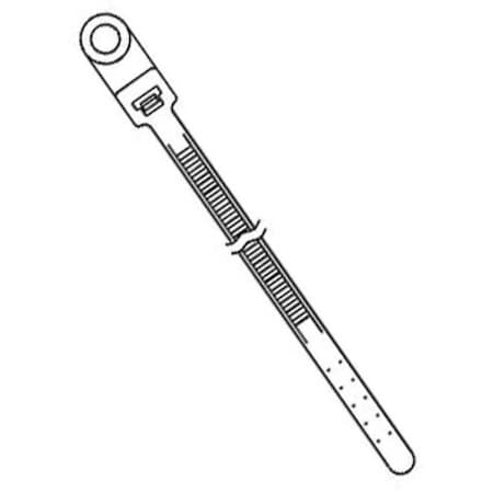 3M Cable Tie, 9 in L, 2 in Max Bundle Dia., Black, Nylon, 50 lb Strength, 1000 PK CT8BK50S-C