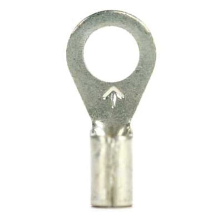 3M Ring Terminal, #10 Stud Size, 14 AWG, 600 V, Bare Insulated, Bare, Crimp Termination Only, 1000 PK MU14-10RK