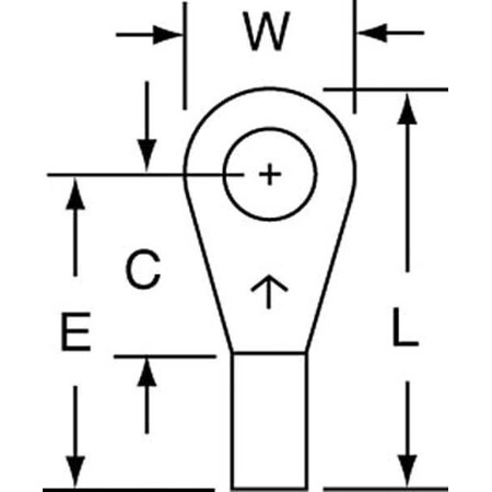 3M Ring Terminal, #8 Stud Size, 18 AWG, 1,000 V, Bare Insulated, Bare, Crimp Termination Only, 1000 PK M18-8R/LK