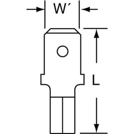 3M Male Disconnect, Bare, 16 to 14 AWG, PK1000 MU14-250DMHTK