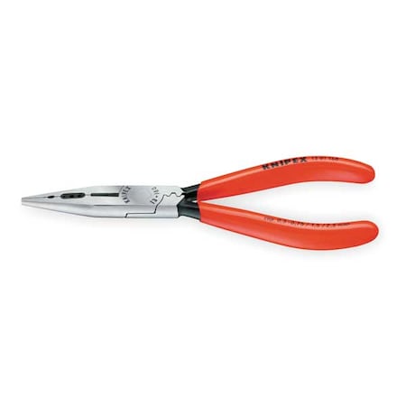 Knipex 6 1/4 in Long Nose Plier, Side Cutter Dipped Handle 13 01 614 SBA