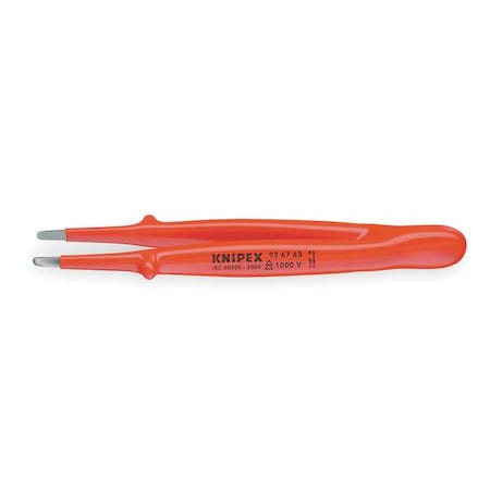 Knipex Insulated Precision Tweezers, Blunt Tip 92 67 63