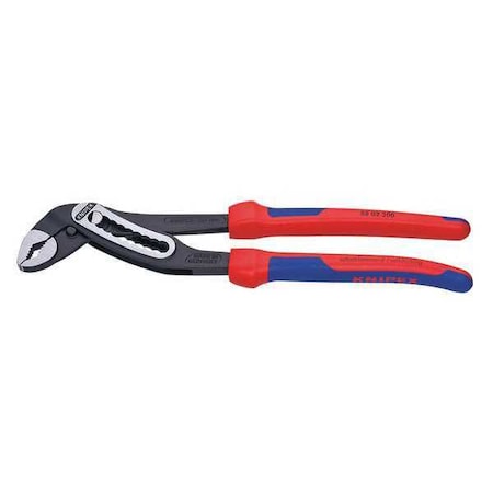 Knipex 12 in V-Jaw Water Pump Plier Serrated, Bi-Material Grip 88 02 300 SBA