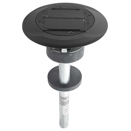 Hubbell Wiring Device-Kellems Poke-Through Box, 27 cu in, Wiring Box Type, 2 Gangs, Steel, Round Shape S1PTBL