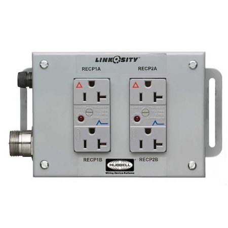 Hubbell Wiring Device-Kellems Power Distribution Assy, Two Receptacle M002SG000