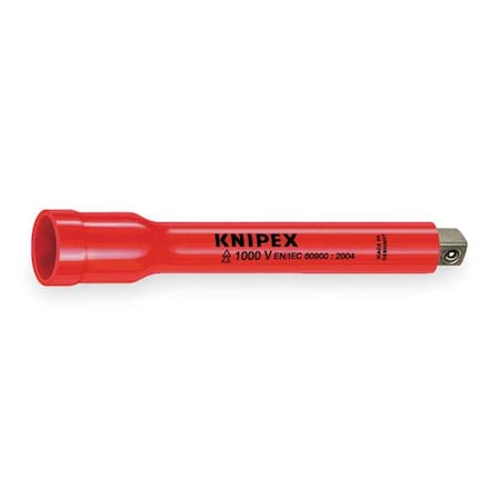 Knipex Insulated Socket Extension, 1/2" Dr, 5" L 98 45 125