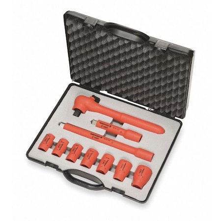 KNIPEX Insulated Socket Wrench Set, 10 pc. 98 99 11 S3