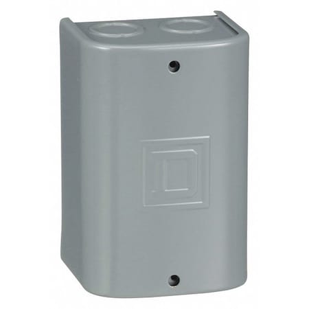 Square D Captive Screws Electrical Enclosures, 5.28 in H, 3.31 in D, 3.63 in W, 1, Steel 9991UE1