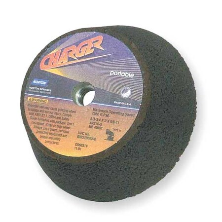 Norton Abrasives Flaring Cup Wheel, Steel Bk, 6 Inx2 In, 16G 66252809212