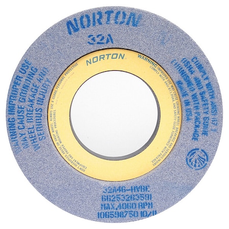 Norton Abrasives Grinding Wheel, 12x2x5, Rec2/S 7.5x1/2, 46G 66253263591