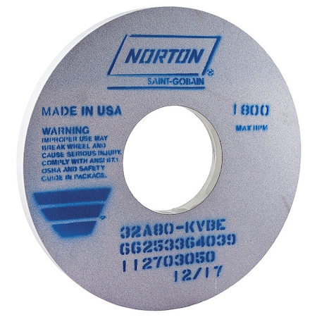 Norton Abrasives Grinding Wheel, T1, 14x1x5, AO, 80G, Med, Prpl 66253364039