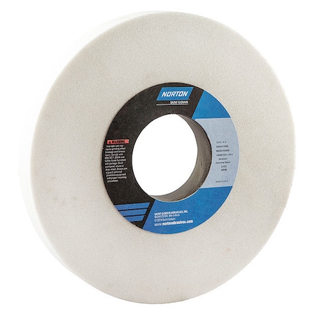 Norton Abrasives Grinding Wheel, T1, 10x1x3, AO, 60G, Med, Wht 66253160898