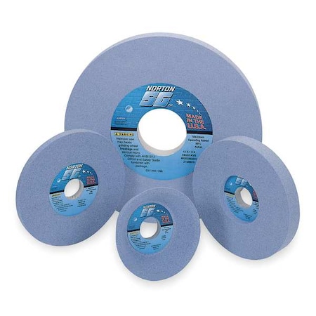 NORTON ABRASIVES Grinding Wheel, T1, 12x1x3, CA, 46G, Med, Blue 66253262501