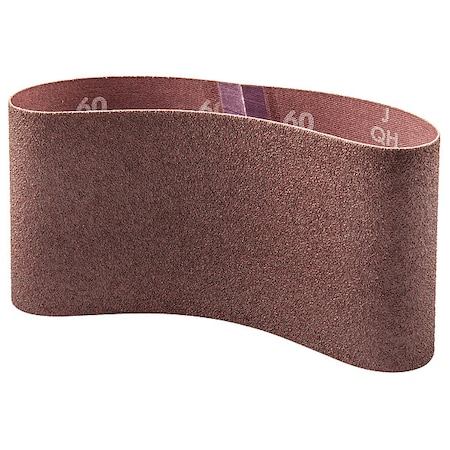 NORTON ABRASIVES Sanding Belt, Coated, 3 1/2 in W, 15 1/2 in L, 60 Grit, Coarse, Aluminum Oxide, R215 Metalite 78072722000