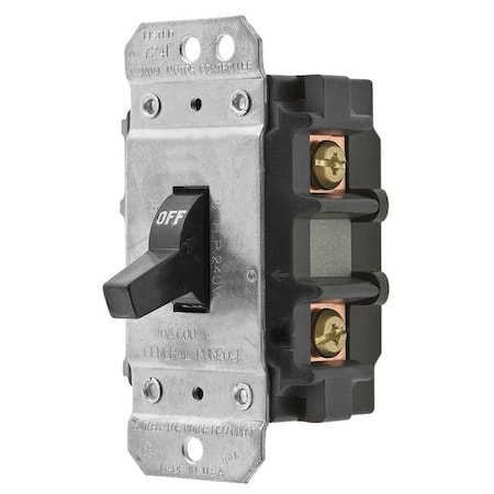 Hubbell Wiring Device-Kellems Manual Motor Switch, 30 A, 2 P, 1 Phase, Toggle, Circuit-Lock Series, No Enclosure HBL7832