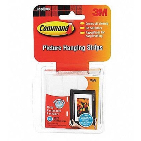 Command Picture Hanging Strips, Med, PK144 17204