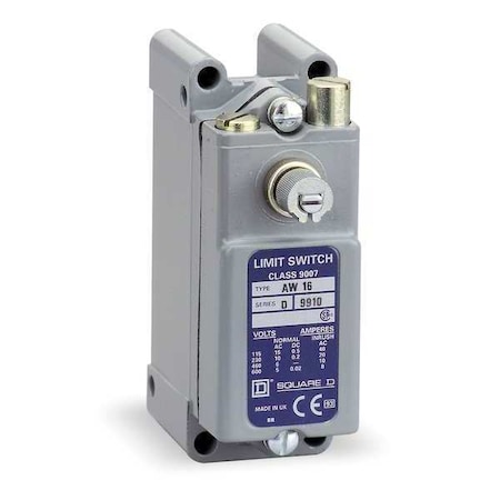 Telemecanique Sensors Heavy Duty Limit Switch, No Lever, Rotary, 1NC/1NO, 15A at 600V AC, Actuator Location: Side 9007AW16
