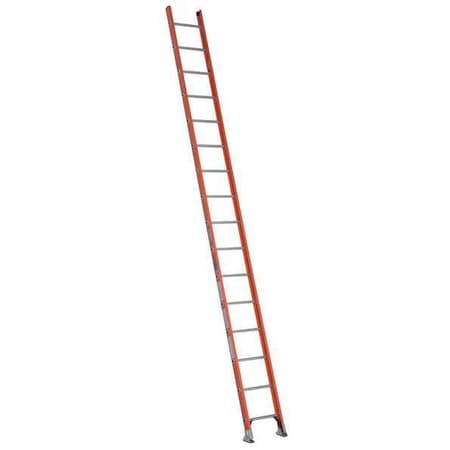Werner 16 ft Overall H, Straight Ladder, Fiberglass, 300 lb Load Capacity D6216-1