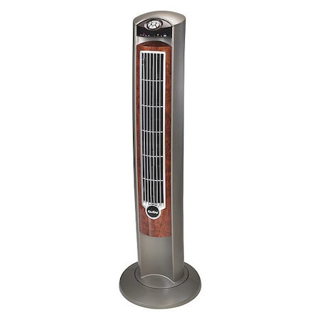 Air King 3-1/2" Blade Dia Tower Fan, Oscillating, 3 Speeds, 120VAC, Gray, Remote Control 9554