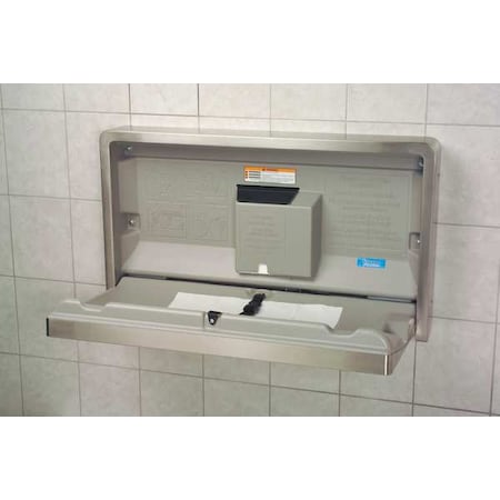 wall baby changing table