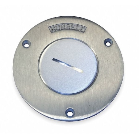 Hubbell Wiring Device-Kellems Box Cover, Floor Box Type, 1 Gang, Aluminum SA2925