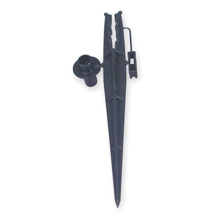 Rain Bird Tubing Stake, 1/4 In, Blk, Plstc, PK10 TS25-10PS2