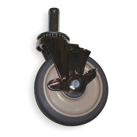 Metro Swivel Stem Caster, 5 in Wheel Dia., 300lb 5MPB