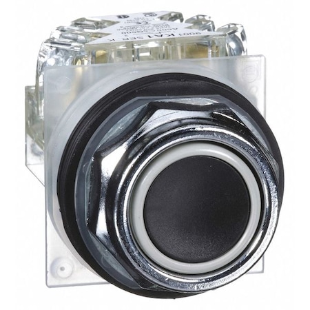 Schneider Electric Push Button Operator, 30 mm, SPDT, Black 9001KR1BH13