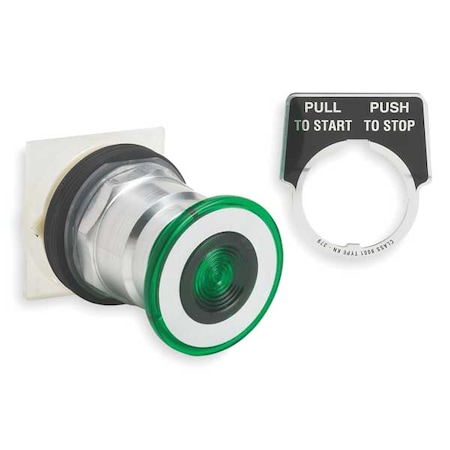 Schneider Electric Push Button operator, 30 mm, Green 9001KR9G