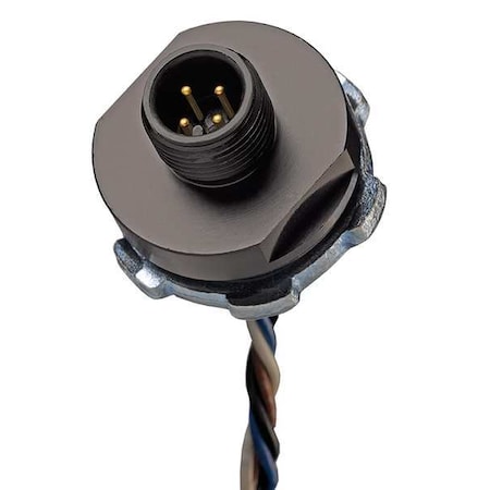 Brad Harrison External Thread Receptacle, 5, Male, 22 AWG 8R5006A18A120