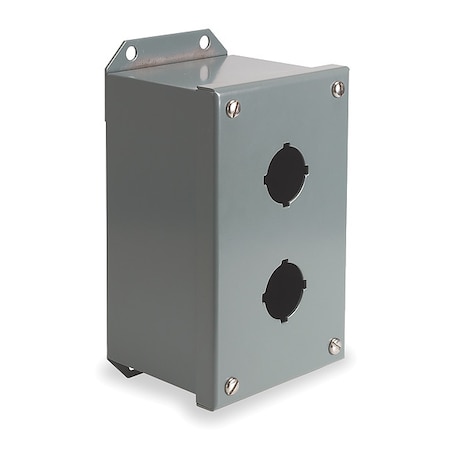 Schneider Electric Pushbutton Enclosure, 30mm, 2 Holes, Metal 9001KYAF2