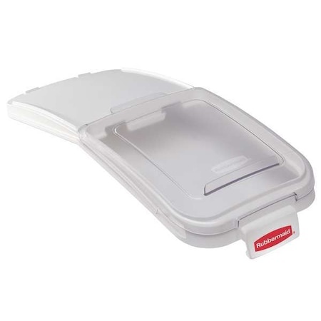 RUBBERMAID COMMERCIAL Storage Bin Lid, W 12 1/8, w/32 oz. Scoop FG9F7700CLR