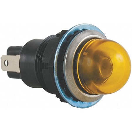 Square D Raised Indicator Light, 120VAC/DC, Yellow 9001OY120