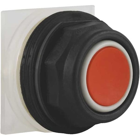 Schneider Electric Push Button Operator, Flush, Momentary Action, Not Applicable Release, Non-Illuminated, Red 9001SKR1R