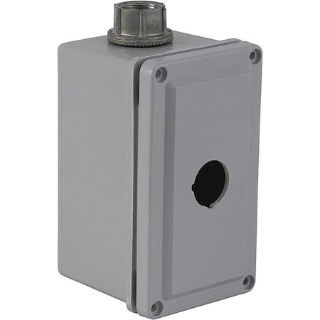 Schneider Electric Pushbutton Enclosure, 30mm, 1 Hole, Plastic 9001SKY1