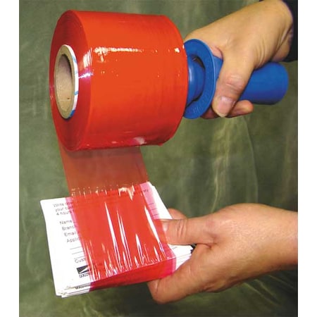 Goodwrappers Stretch Wrap, 3" W x 1000 ft. L, 80 ga, Cast Style, Red, Standard Duty 15A903