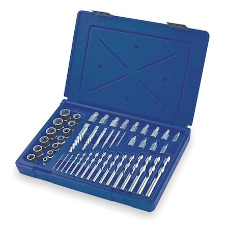 Irwin Extractor/Drill Set, HSS, Cobalt, 48 Pcs 3101010